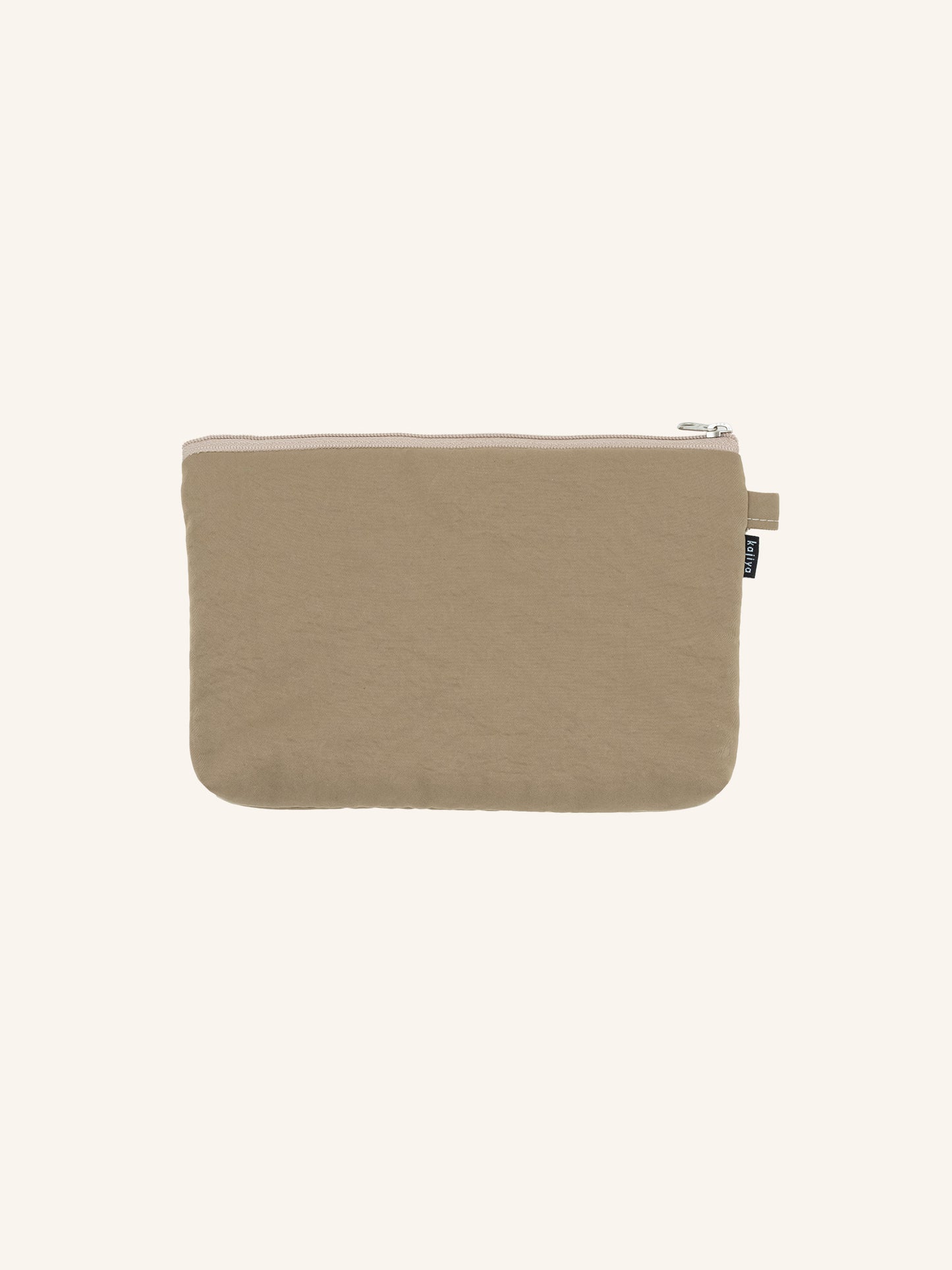 Zipper Pouch - Puffy Nylong Tan