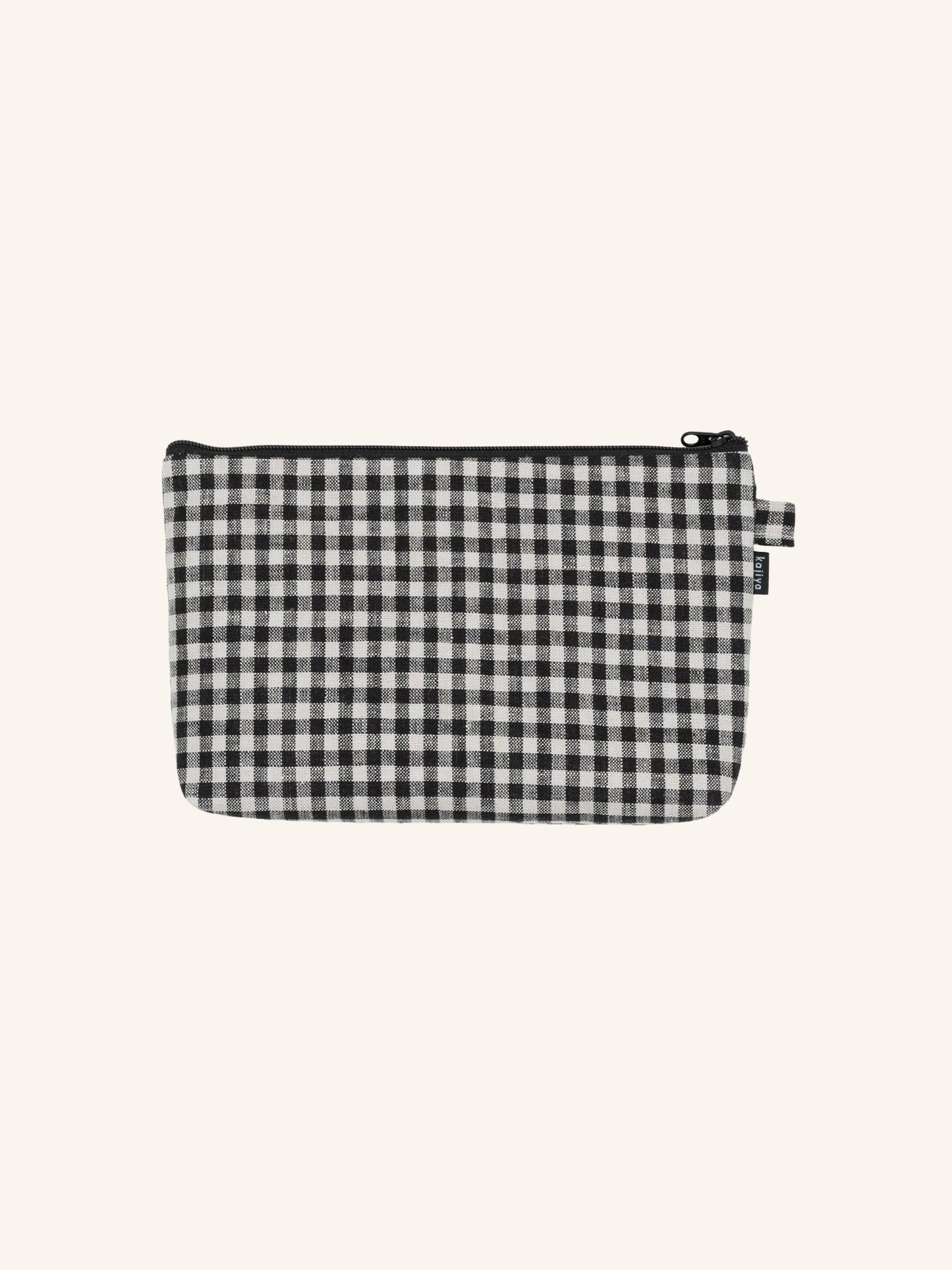 Zipper Pouch - Black Gingham