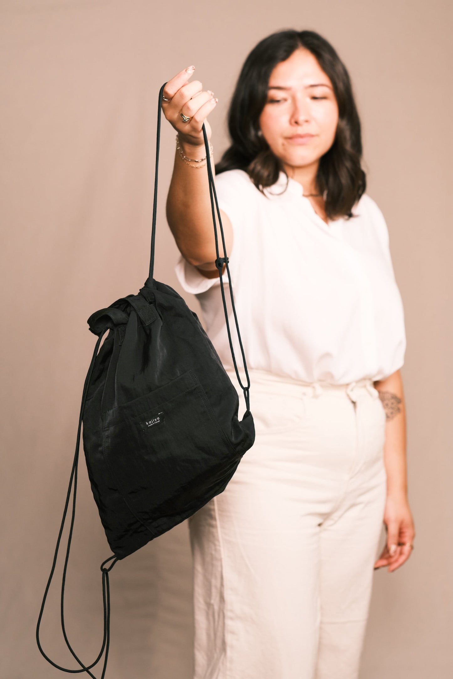 Nylon Drawstring Backpack