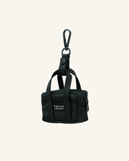 Micro Duffle Keychain - Black Waxed Canvas