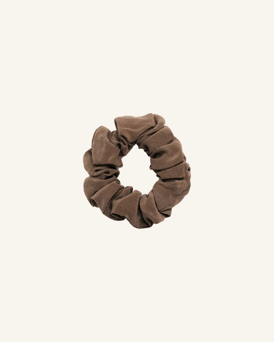 Silk Scrunchie - Taupe crepe