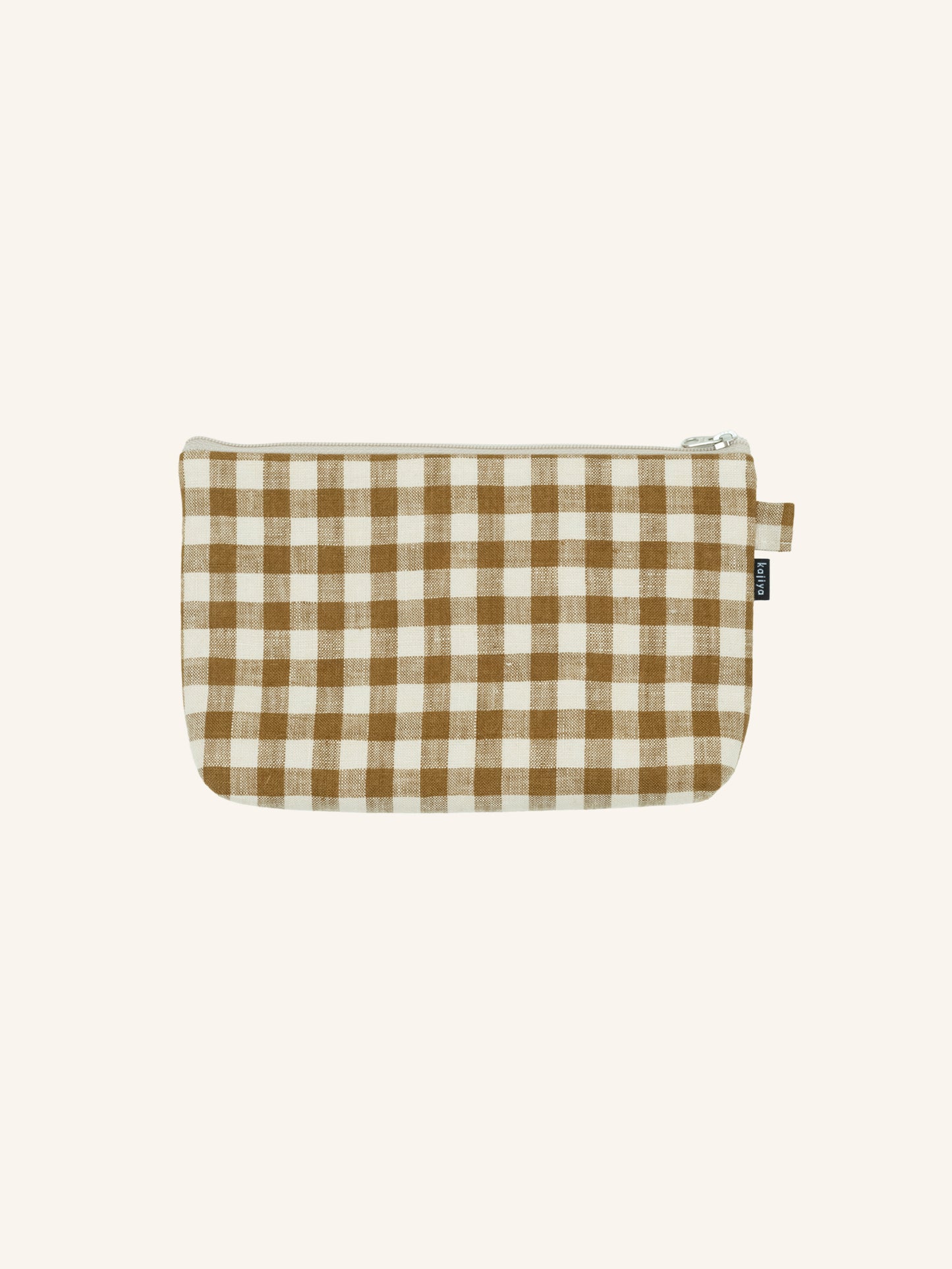 Zipper Pouch - Olive Gingham