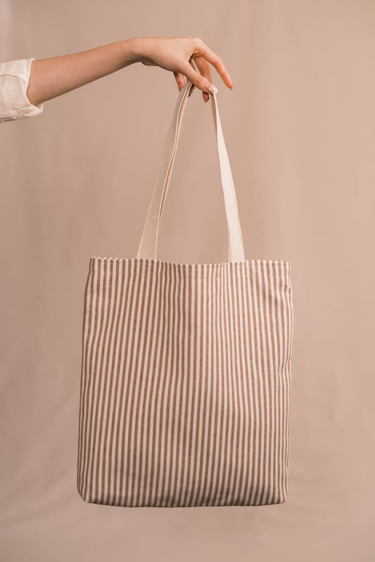 Crema Stripe Tote