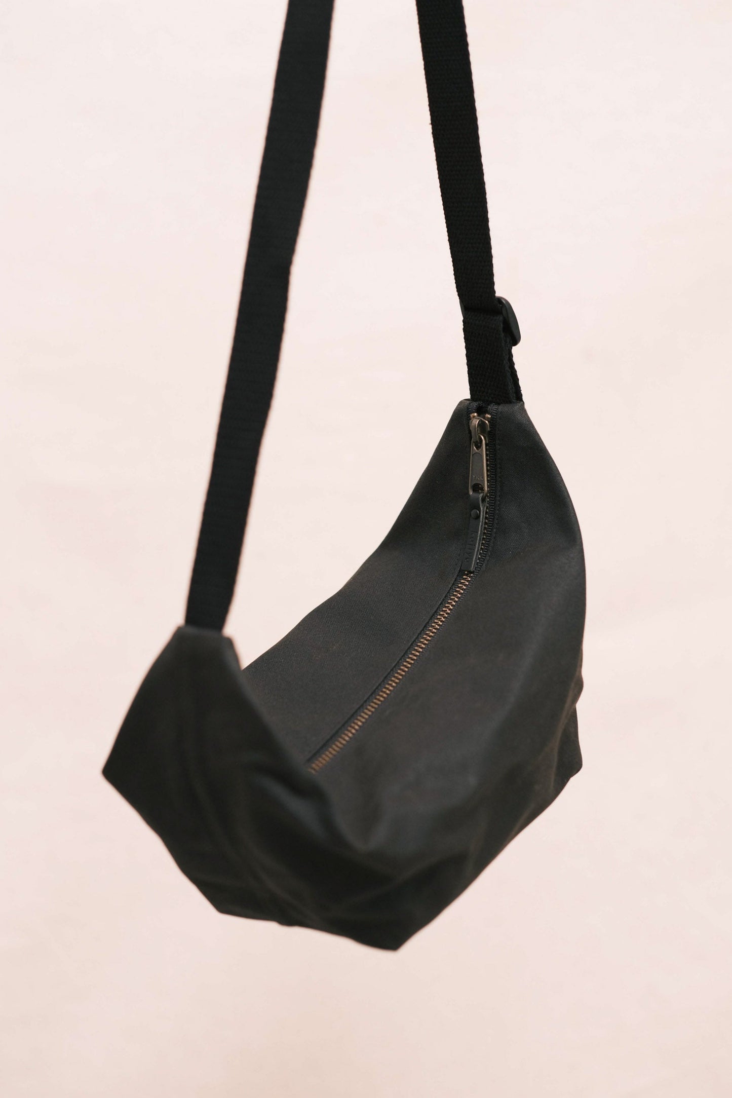 Waxed Canvas Sling Bag - Dark Chocolate Brown