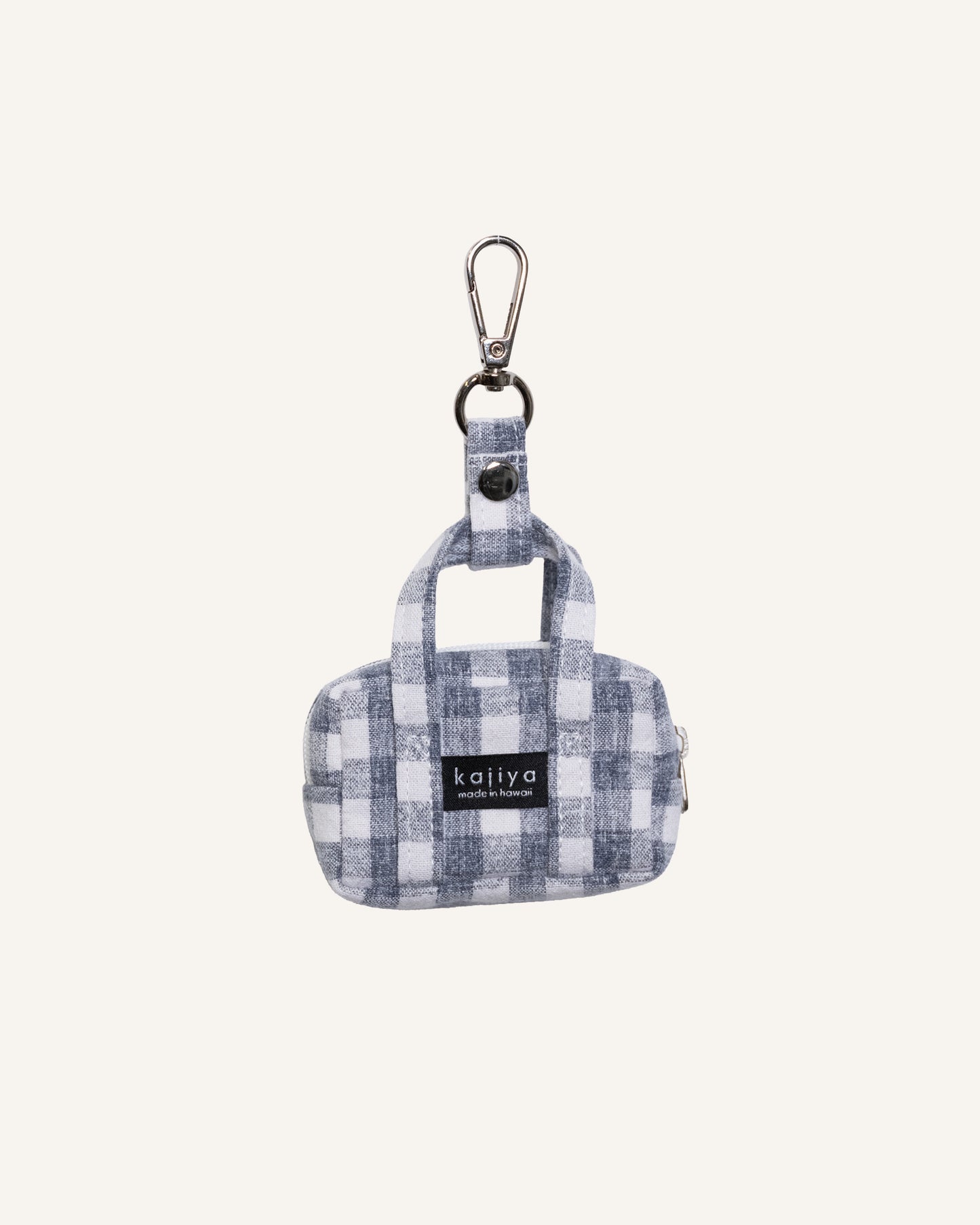 Micro Duffle - Grey Blue Gingham