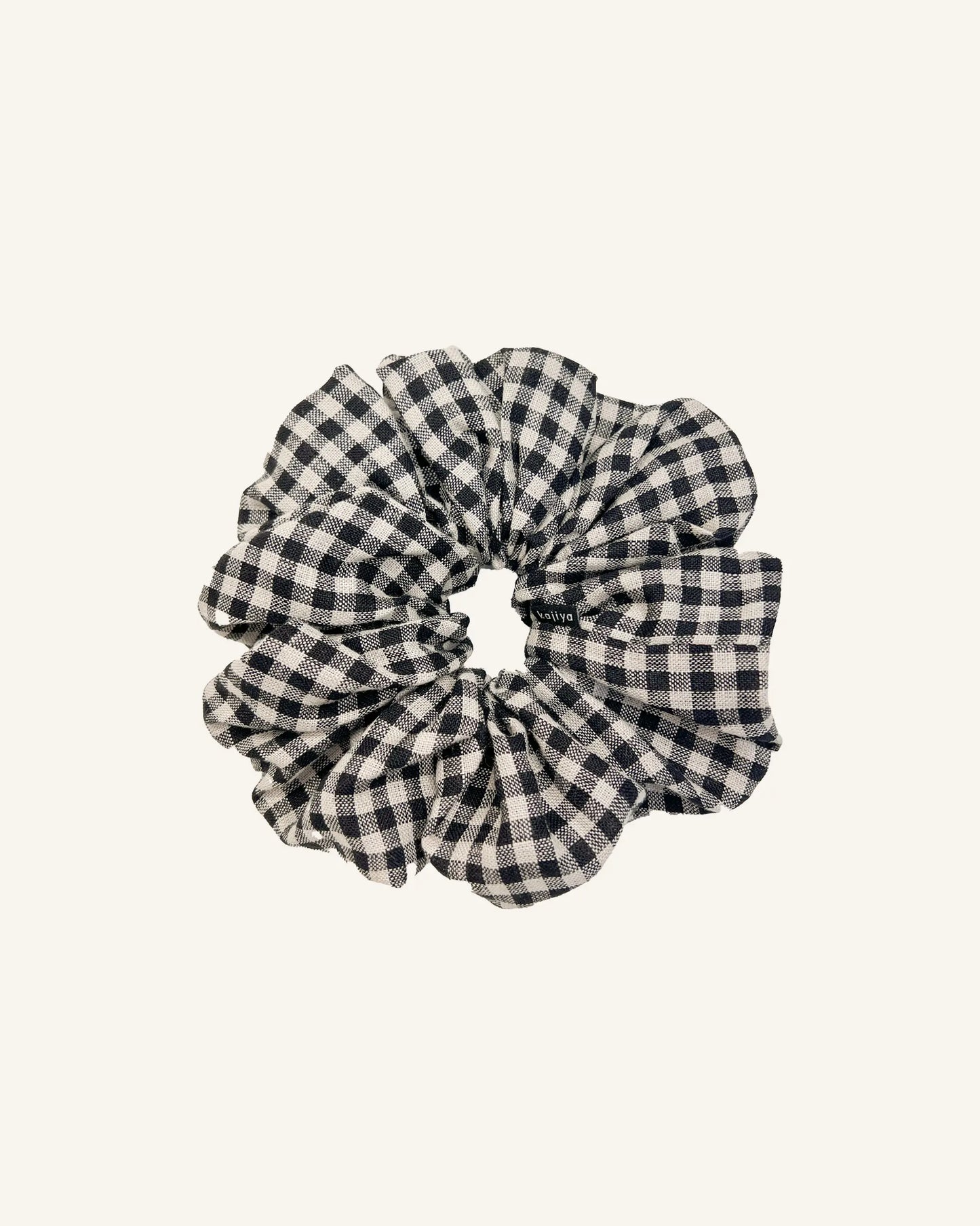Scrunchie - Black Gingham