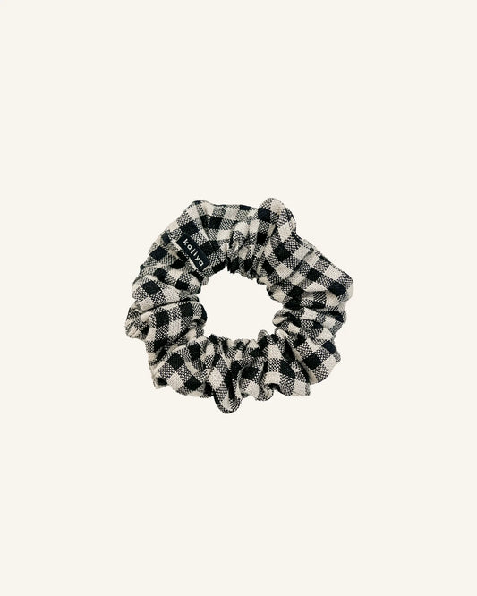 Scrunchie - Black Gingham