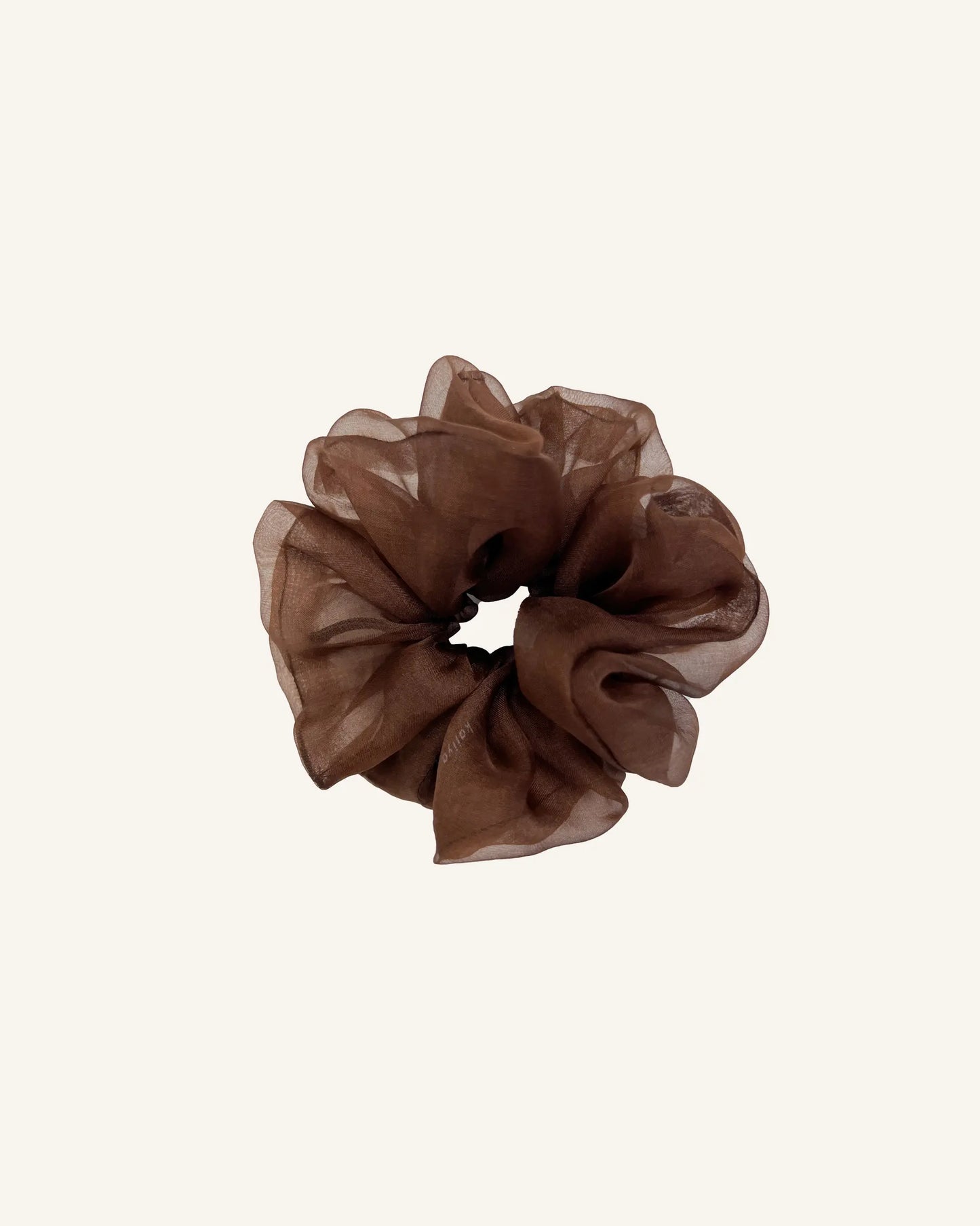 Silk Scrunchie - Brown Organza