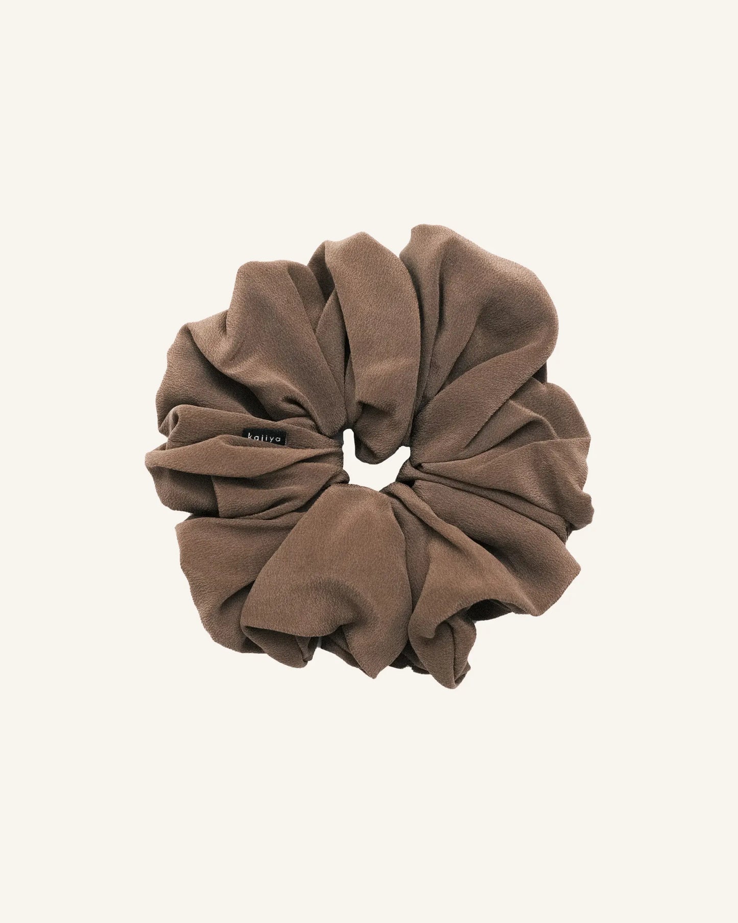 Silk Scrunchie - Taupe crepe