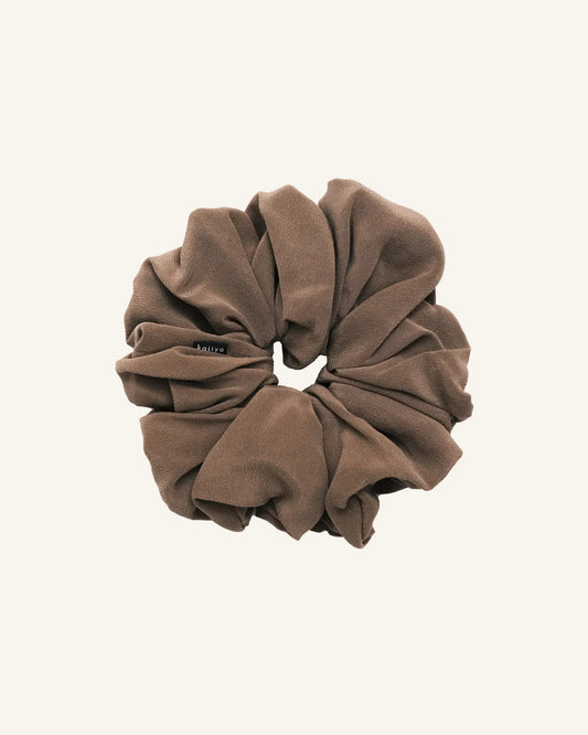Silk Scrunchie - Taupe crepe