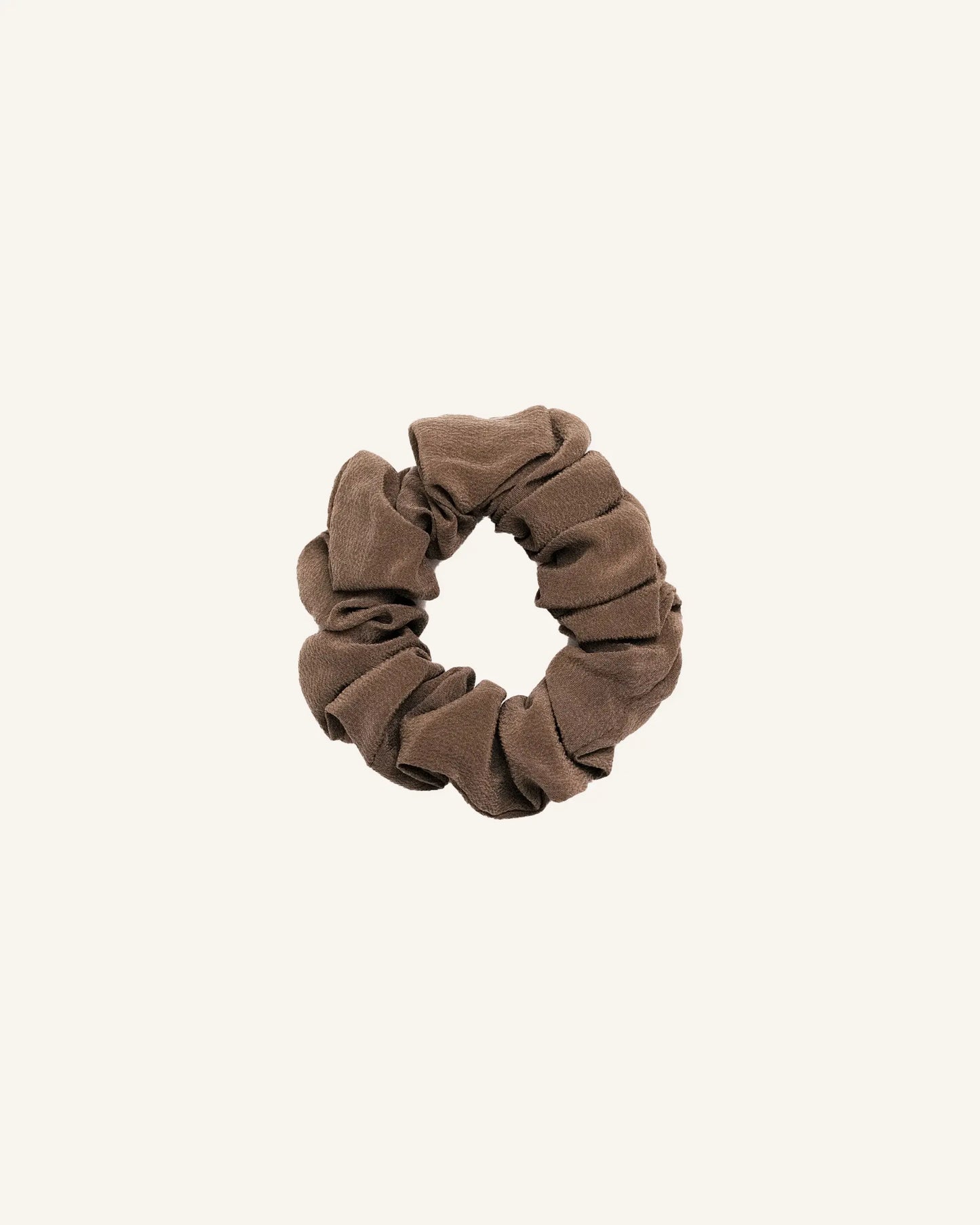 Silk Scrunchie - Taupe crepe