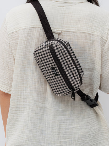 Fanny Pack - Black GIngham