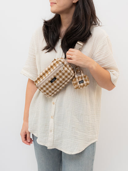 Fanny Pack - Olive Gingham